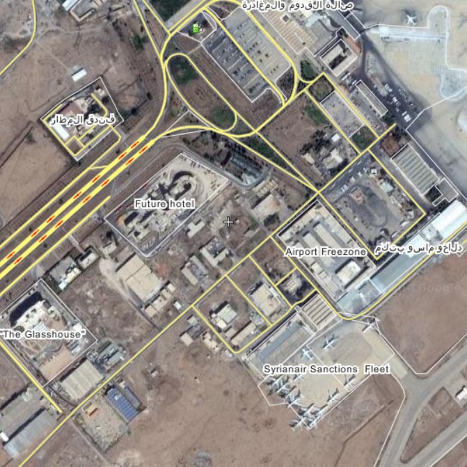 القصف الإسرائيلي استهدف المدرج الشمالي في مطار دمشق الدولي وتسبب بحفرتين كبيرتين