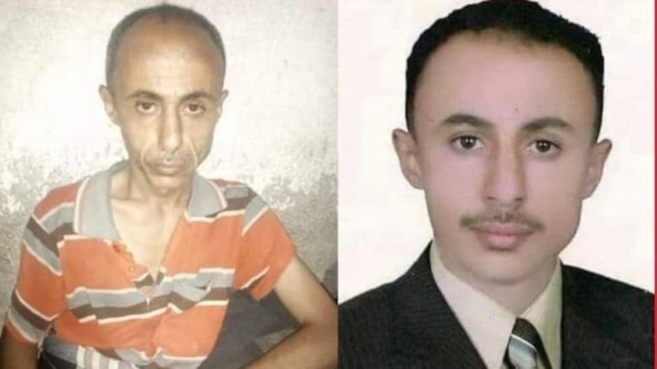 الصحافي اليمني "محمد عبدالله القادري" قبل وبعد اعتقاله في سجون الحوثيين