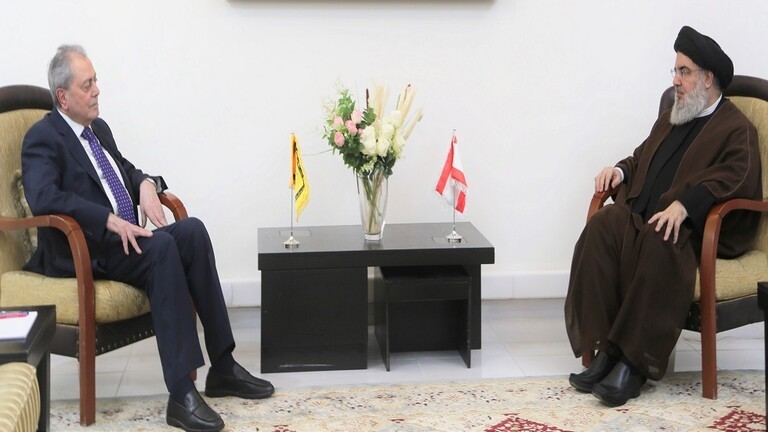 متزعم حزب الله اللبناني حسن نصرالله التقى سفير نظام الأسد في لبنان علي عبد الكريم علي
